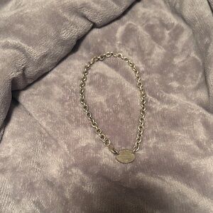 Tiffany & Co. Gold Oval-Tag Link Necklace